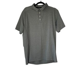 Kuhl AirKuhl gray monochromatic striped short sleeve polo shirt. Size‎ L